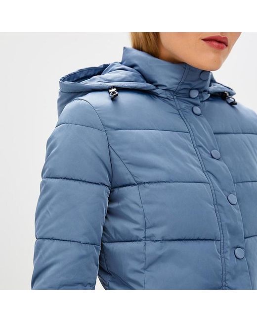 Emporio Armani Blue A Cotton-Padded Suit With A Hooded Jacket