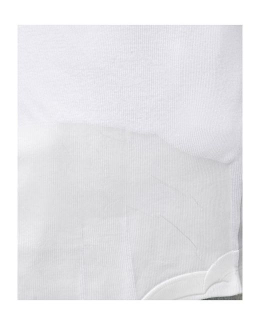 Maison Margiela White Taped Ribbed Mini Dress