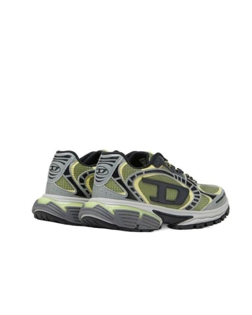 DIESEL Green S-pro-v-dense-mesh Sneakers With Oval D Logo for men