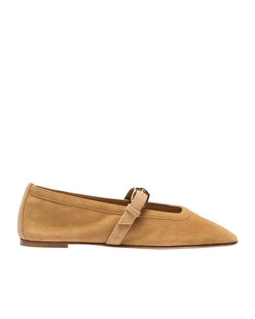 Stuart Weitzman Brown Sai Ballet Flat