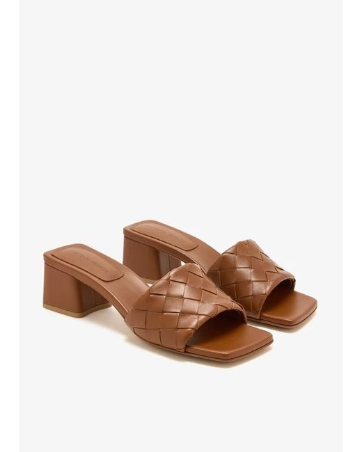 Bottega Veneta Purple Open-Toe High-Heeled Sandals