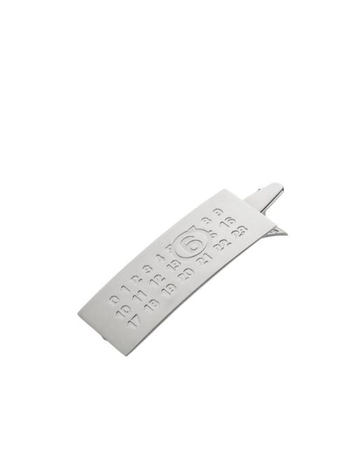 MM6 by Maison Margiela White Numeric Hair Clip