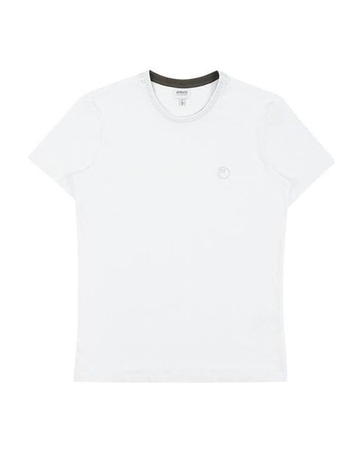 Armani Collezioni White Round-Necked T-Shirt for men