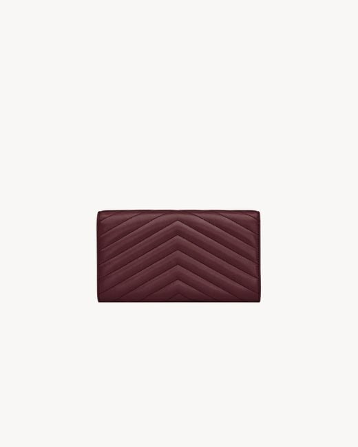 Saint Laurent Purple Large Flip Wallet