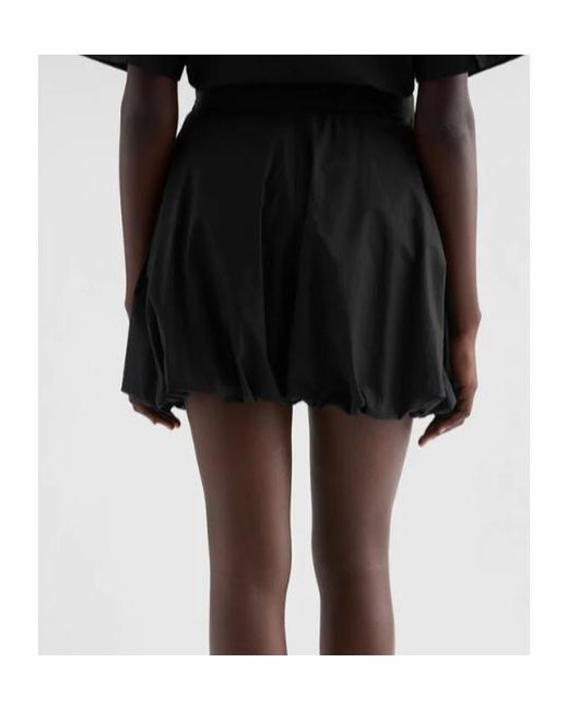 Jil Sander Black Poplin Balloon Shorts