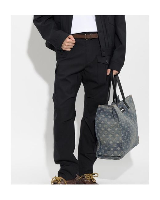 DSquared² Black Utility2 Cargo Pants for men