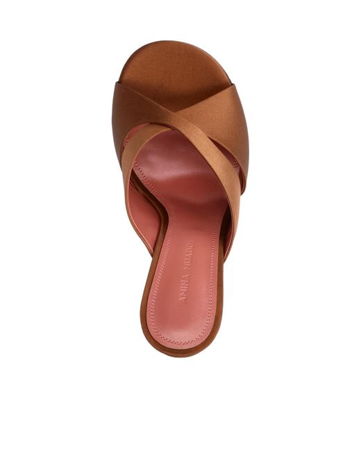 AMINA MUADDI Brown High-Heeled Sandals