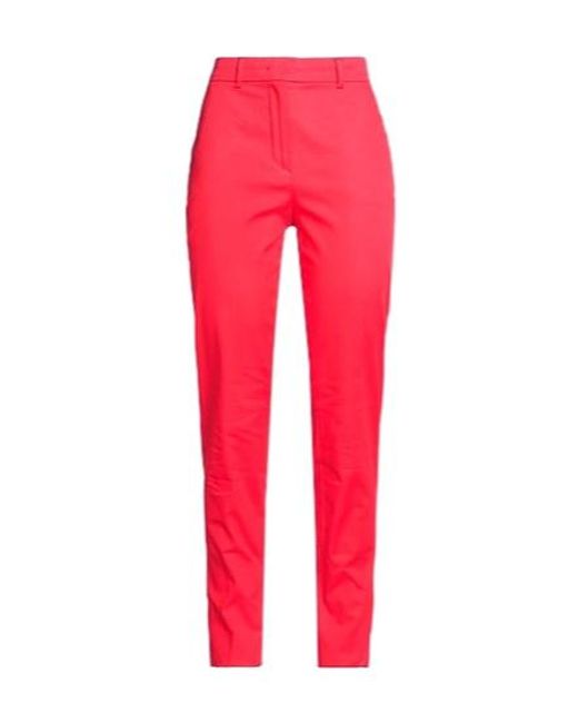 Max Mara Red Twill Stretch Pants