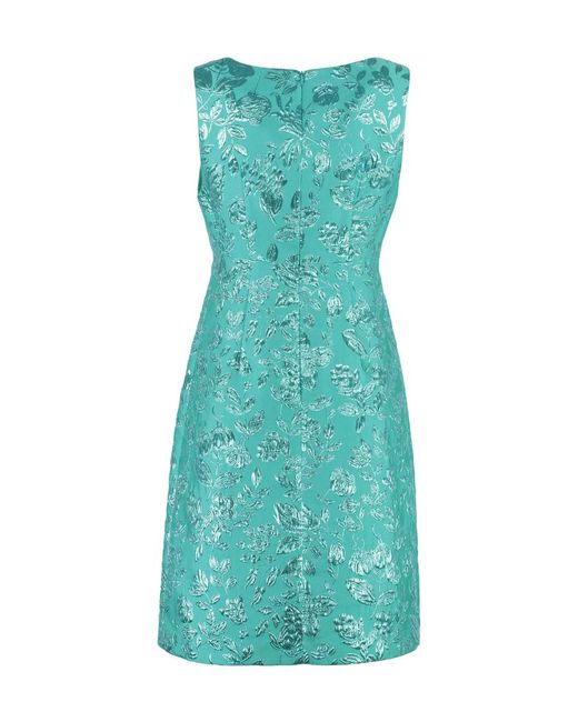 P.A.R.O.S.H. Green Floral-Embroidered Sleeveless Minidress