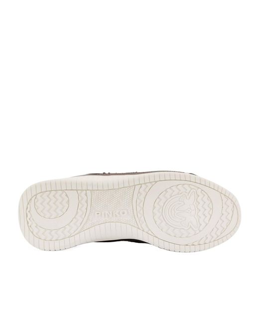 Pinko Brown Reby 10 Sneakers With Sequins