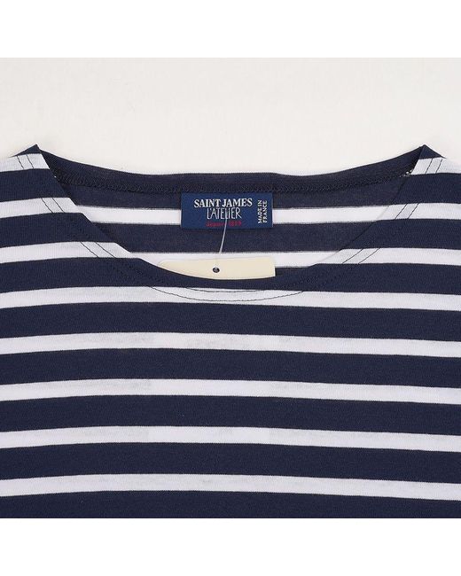 Saint James Blue Striped Short-Sleeved T-Shirt