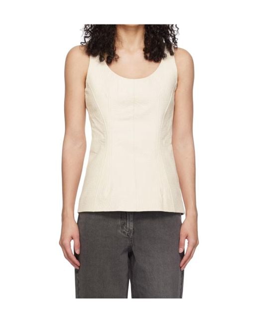 REMAIN Birger White Round-Neck Zippered Vest