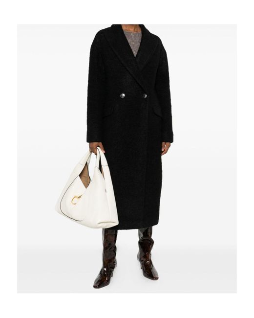 Tagliatore Black Double-Breasted Coat