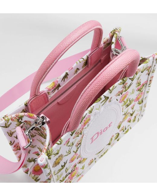 Dior White Small Book Tote With Strap