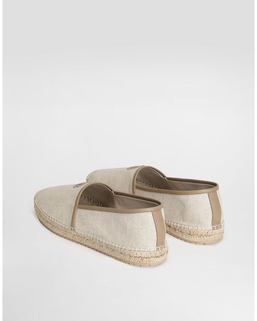 Dolce & Gabbana Natural Canvas Espadrilles for men