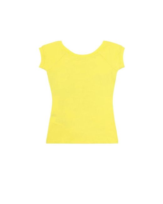 Iceberg Yellow Printed T-Shirt With Round Neck