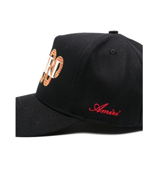 Amiri Black Snake Cap for men
