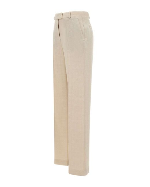 Eleventy Natural Casual Pants With Belt Loops