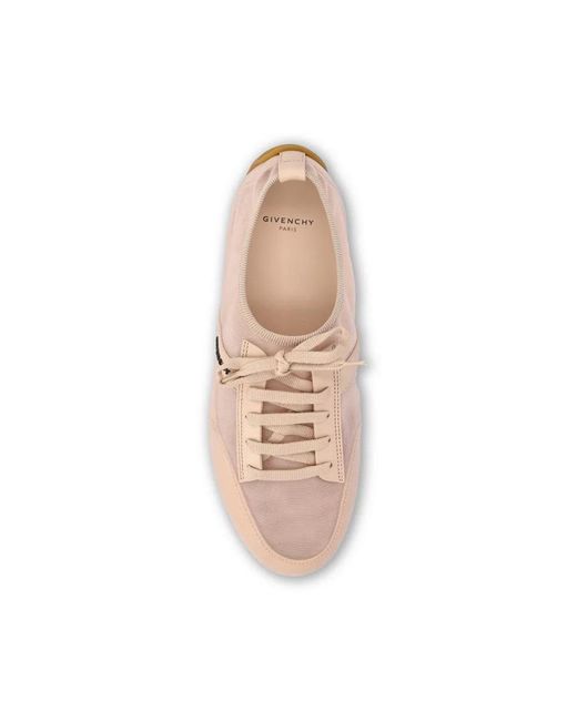 Givenchy Pink Slim Lace-Up Sneakers