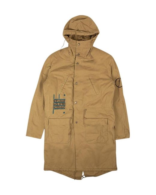 Raf Simons Natural Hooded Printed Windbreaker for men