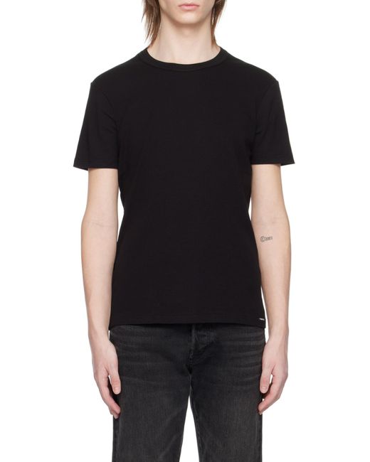 Tom Ford Black Classic Crewneck T-Shirt for men