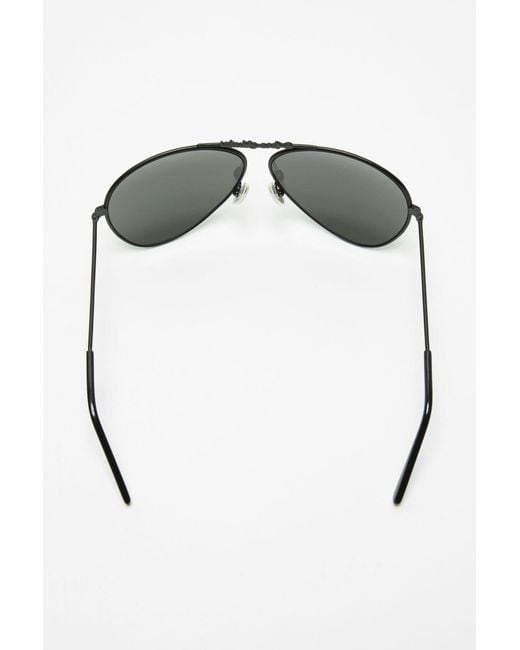 Acne Metallic Logo-Detail Pilot-Frame Sunglasses