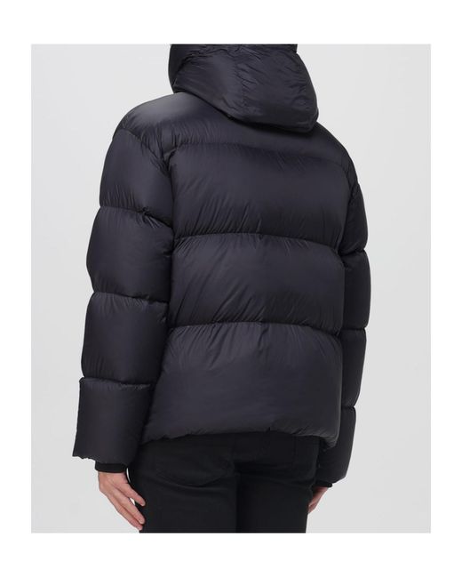 ARMANI EXCHANGE Blue Satin Hooded Down Jacket for men