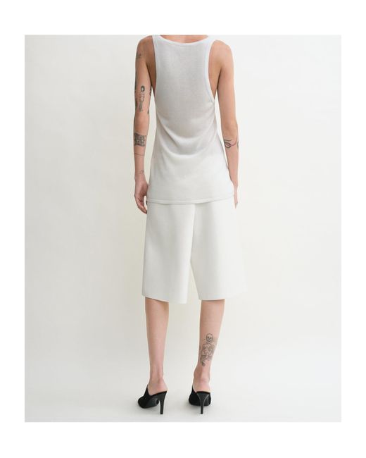 Totême  White Fine-Knit Shorts