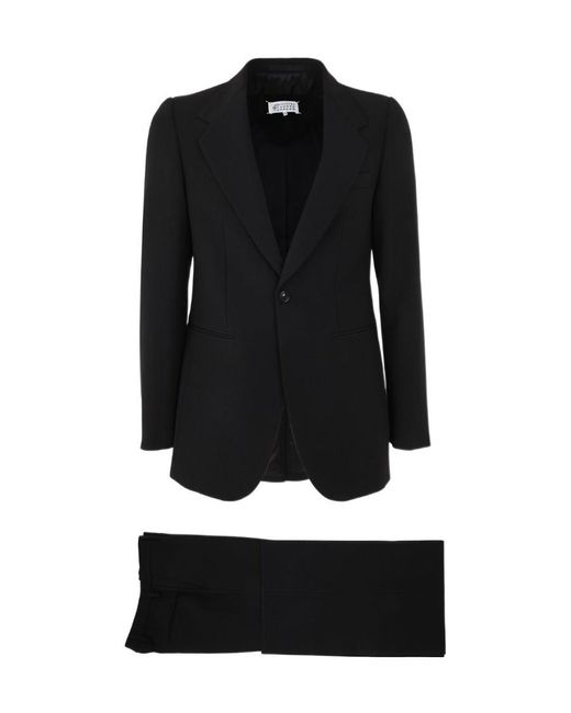 Maison Margiela Black Two-Piece Tailored Suit for men