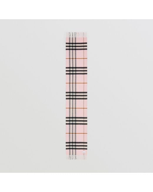 Burberry Pink Tb Logo-Print Reversible Check Scarf for men