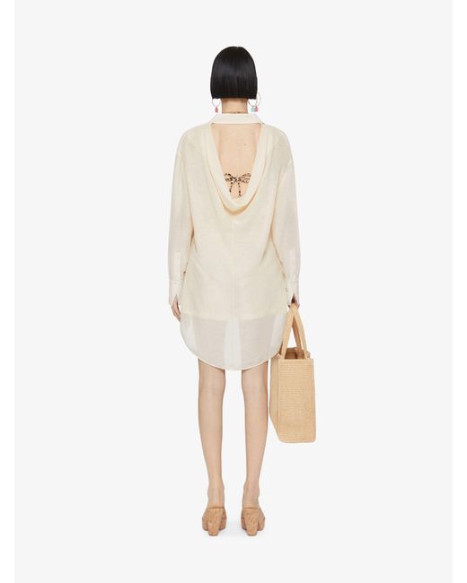 Givenchy Natural 4G Embroidered Semi-Sheer Shorts