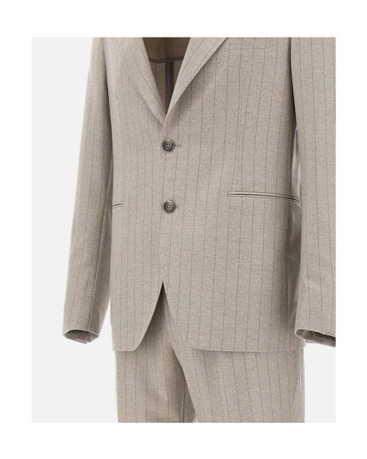 Tagliatore Natural Pinstriped Two-Piece Suit for men