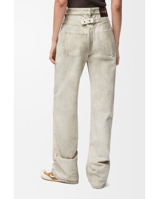 Loewe White High-Rise Straight-Leg Jeans