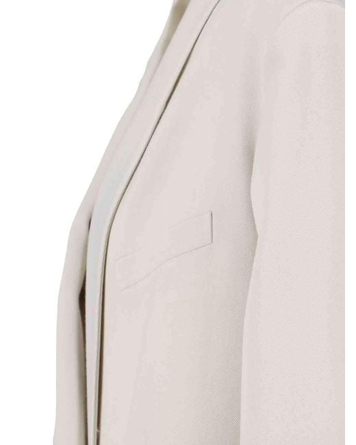 Calvin Klein White Evelyn Long Coat