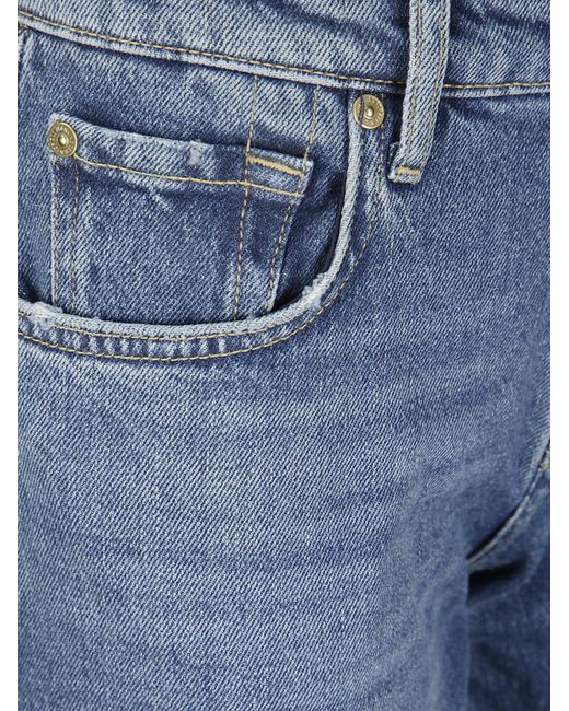 7 For All Mankind Blue Straight Leg Jeans