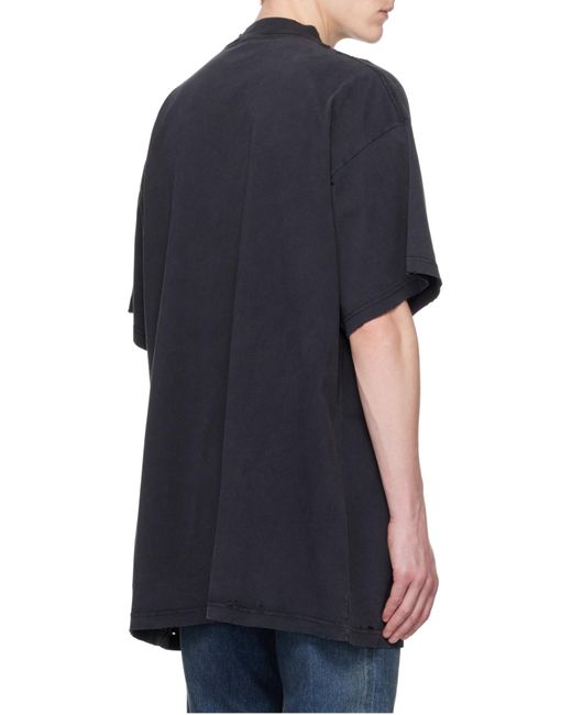 Balenciaga Black 3B Liquefied Oversized T-Shirt for men
