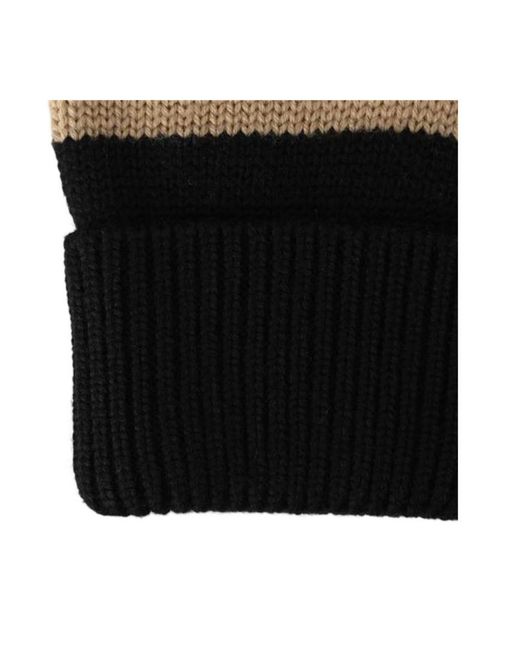 Burberry White Color-Blocked Lettered Knitted Gloves for men