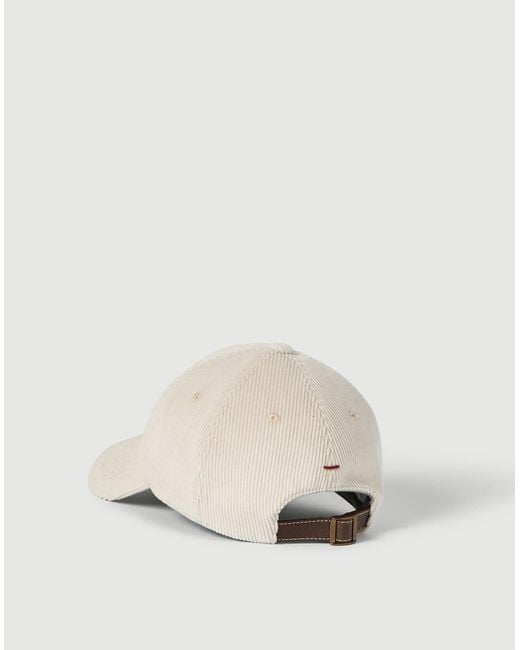 Brunello Cucinelli Multicolor Corduroy Baseball Cap for men