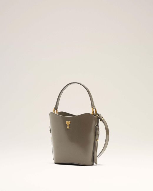 AMI Gray Mini Handle Shoulder Bag for men