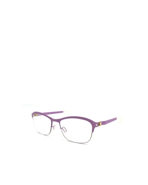 Mykita White Lil Rectangular Frame Glasses
