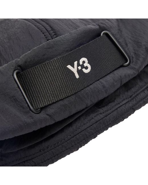 Y-3 Blue Webbing Padded Beanie for men