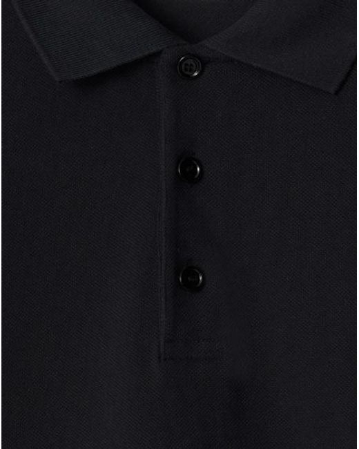 Burberry Black Logo Embroidered Short Sleeved Polo Shirt for men