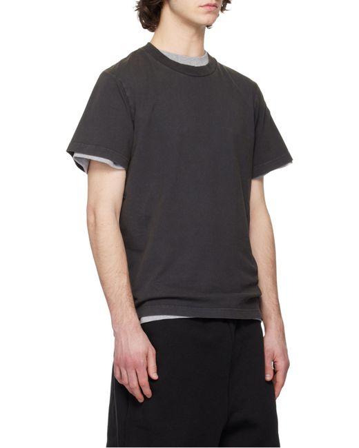 Entire studios Black Standard Crew-Neck T-Shirt for men