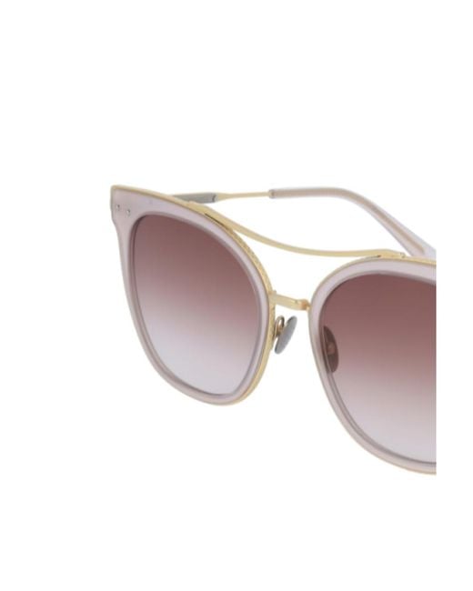 Bottega Veneta White Logo Details Sunglasses