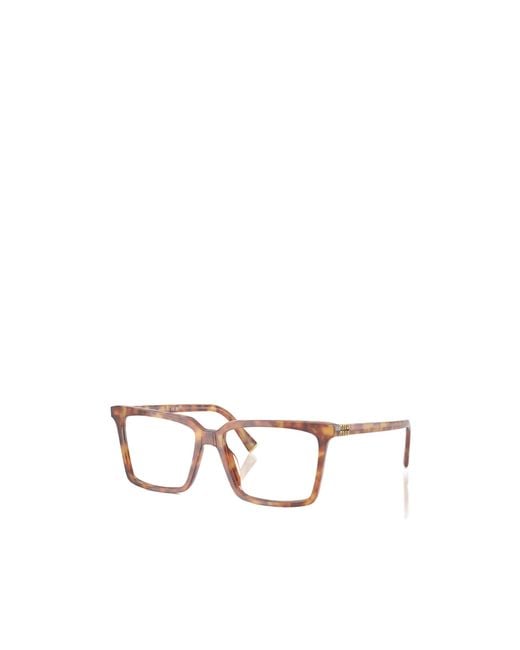 Miu Miu White Eyewear Square-Frame Glasses