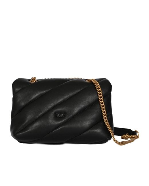 Pinko Black Flap Shoulder Bag
