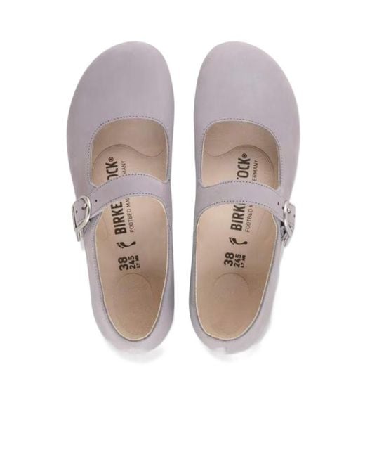 Birkenstock White Santa Clarita Mary Jane Flats