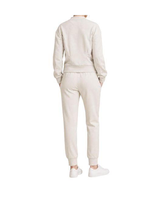 ARMANI EXCHANGE White Long-Sleeved Crew Neck Sweatshirt