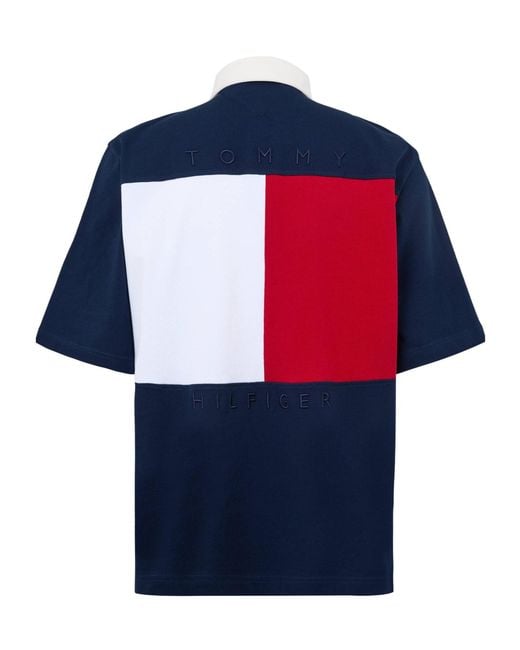 Tommy Hilfiger Blue Short Sleeve Polo Shirt for men