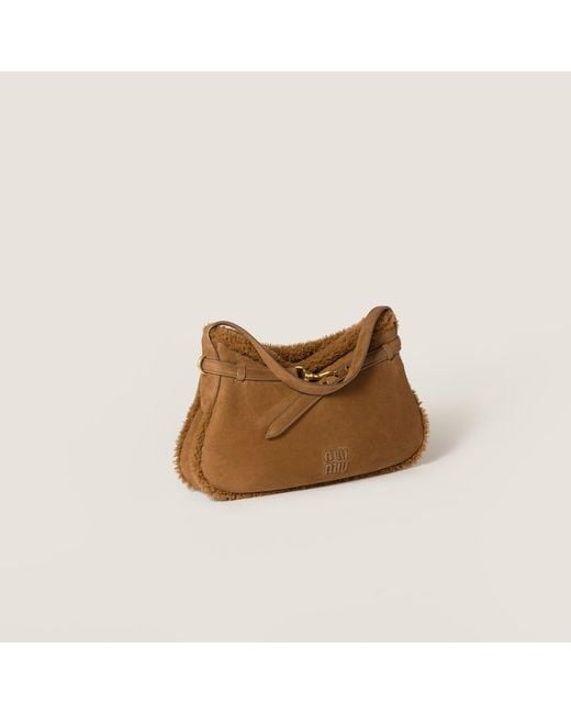 Miu Miu Brown Aventure Zipped Shoulder Bag